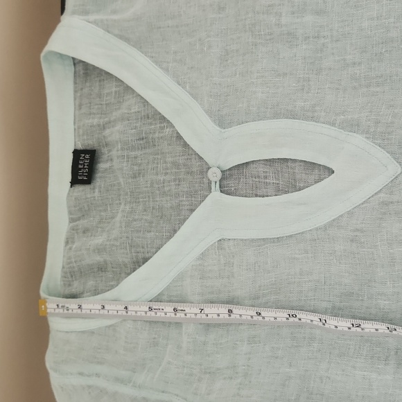Eileen Fisher light blue linen tunic - Picture 7 of 9